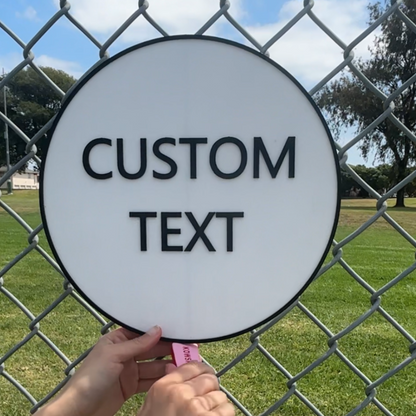 Custom Round Sign, Custom Your Logo, Twist Connect Sign, Custom Sign, Your Company Logo, Property Signs, Private Property, 3D PETG