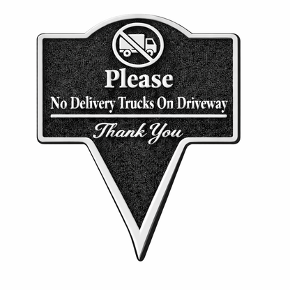No Delivery Trucks Yard Sign – Custom Text, Weatherproof Stake, Made in USA