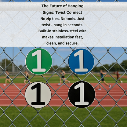 Round Number Sign – 6" & 11", Easy Install, All-Surface Mount, All-Weather, Non-Rusting PETG, For Home or Business, Made in USA