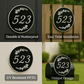Custom Address Sign – 6"x6" or 8"x8", Round Floral House Numbers, Easy Install, All-Surface Mount, All-Weather, Non-Rusting PETG, For Home