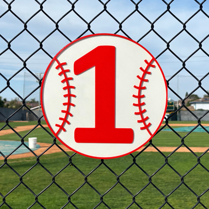 Baseball Field Number Sign – 6"x6", 11"x11", Easy Install, All-Surface Mount, All-Weather, Non-Rusting PETG, Perfect for Dugouts & Fields