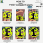 Pickleball Court Number Markers, Twist Connect Sign, Durable, Weather Resistant, Fence, Gates, Nets, Color Options, 3D PETG, 6'' & 11''