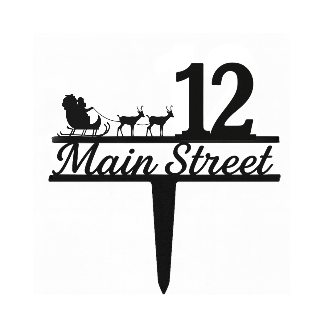 Holiday Address Yard Stake Sign – Christmas