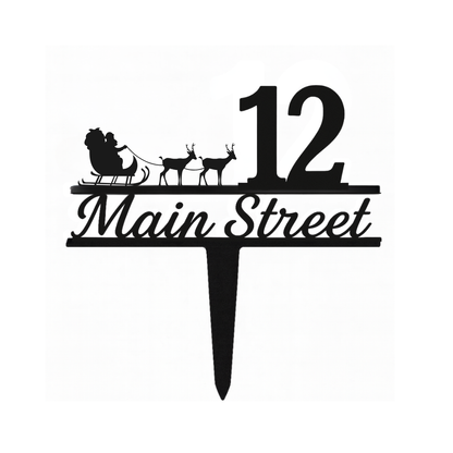 Holiday Address Yard Stake Sign – Christmas