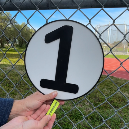 Round Number Sign – 6" & 11", Easy Install, All-Surface Mount, All-Weather, Non-Rusting PETG, For Home or Business, Made in USA