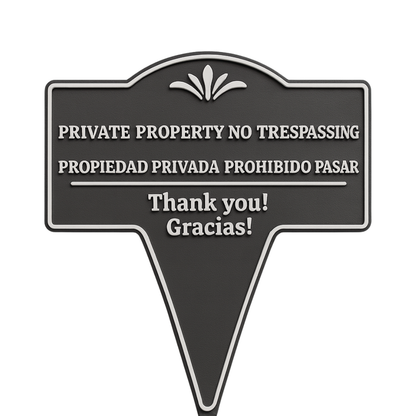 Private Property No Trespassing Sign – Bilingual