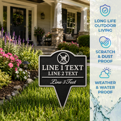 Custom Yard Stake Sign, Personalized Outdoor Lawn Sign, Custom Garden Warning Sign, Pet Lawn Sign, Easy Install Stake Sign