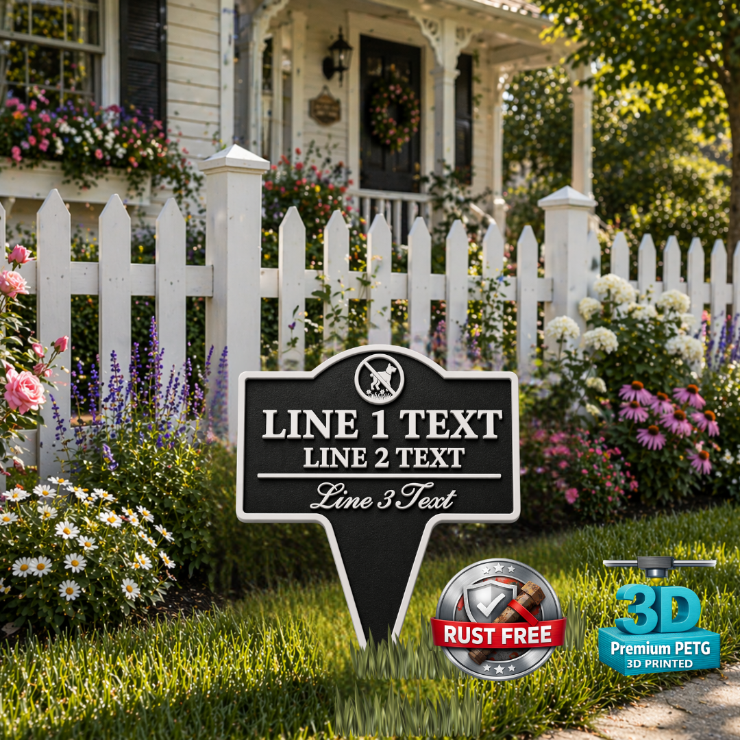 Custom Yard Stake Sign, Personalized Outdoor Lawn Sign, Custom Garden Warning Sign, Pet Lawn Sign, Easy Install Stake Sign