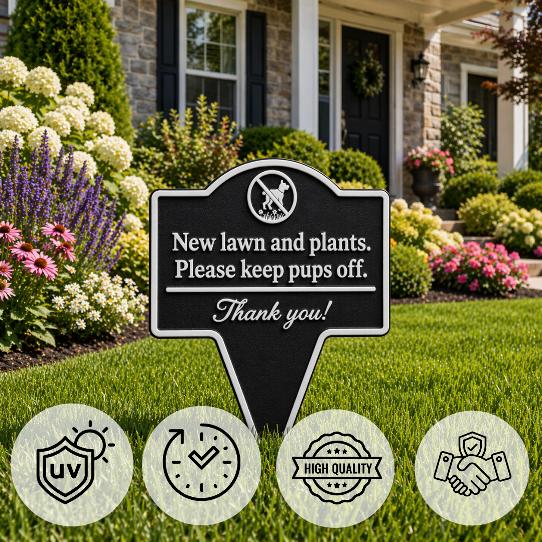 Custom Yard Stake Sign, Personalized Outdoor Lawn Sign, Custom Garden Warning Sign, Pet Lawn Sign, Easy Install Stake Sign