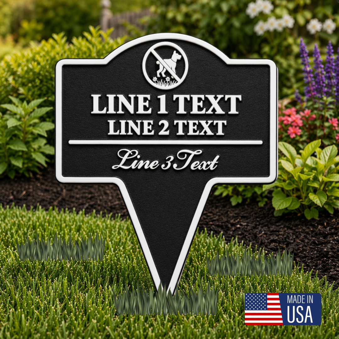 Custom Yard Stake Sign, Personalized Outdoor Lawn Sign, Custom Garden Warning Sign, Pet Lawn Sign, Easy Install Stake Sign