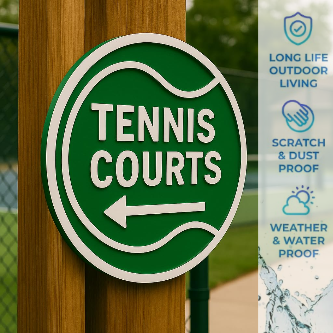 Tennis Court Arrow Sign – Left or Right