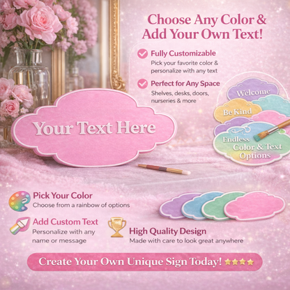 Custom Text Sign – Decorative Name Plaque