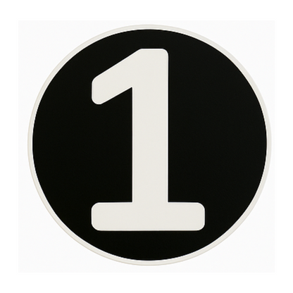 Round Number Sign – 6" & 11", Easy Install, All-Surface Mount, All-Weather, Non-Rusting PETG, For Home or Business, Made in USA