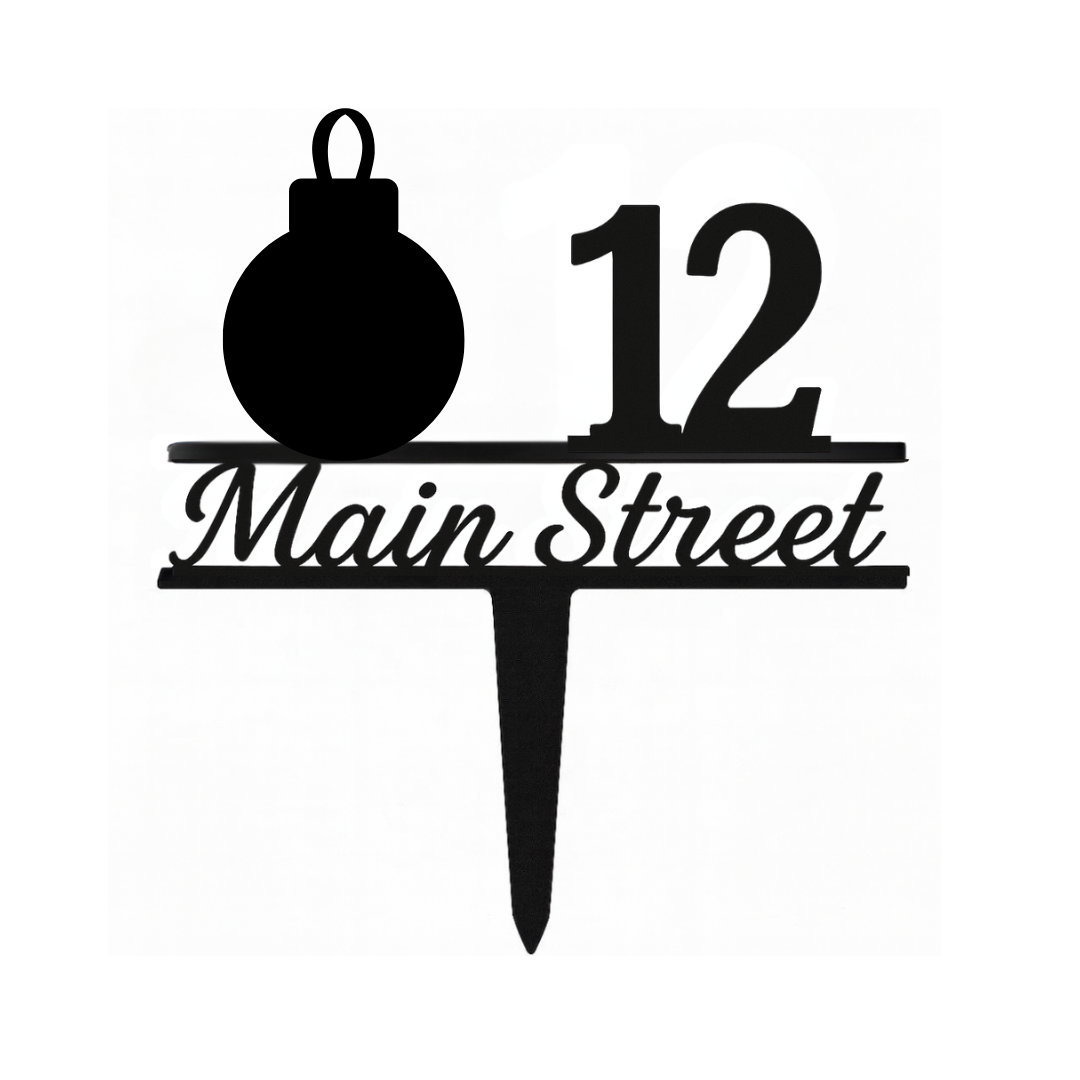 Holiday Address Yard Stake Sign – Christmas