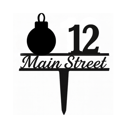 Holiday Address Yard Stake Sign – Christmas