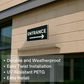 Entrance Right Arrow or Left Arrow –11"x5", Easy Install, All-Surface Mount, Non-Rusting PETG, For Offices, Businesses, or Facilities