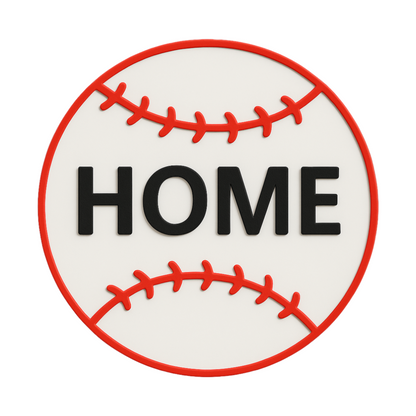 Baseball Home/Away Sign – 6"x6" or 11"x11", Easy Install, All-Surface Mount, All-Weather, Non-Rusting PETG, For Dugouts, Fields