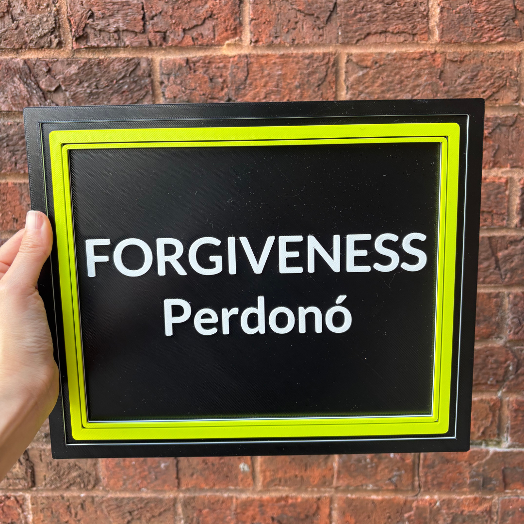 Custom Text Plaque Sign – Raised 3D PETG Plaque