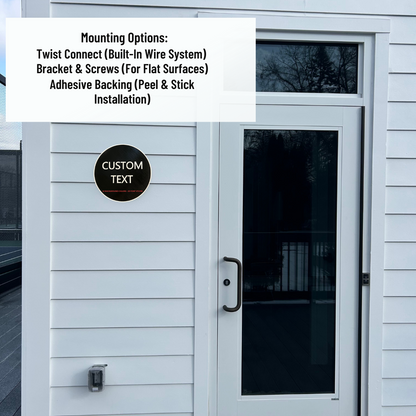 Custom Round Sign, Custom Your Logo, Twist Connect Sign, Custom Sign, Your Company Logo, Property Signs, Private Property, 3D PETG