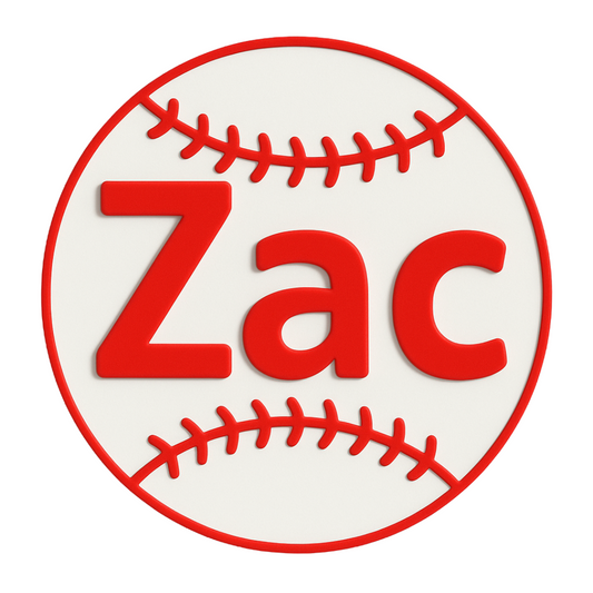 Custom Baseball Name Sign – 6"x6" or 11"x11", Easy Install, All-Surface Mount, All-Weather, Non-Rusting PETG, For Dugouts, Fields, or Rooms