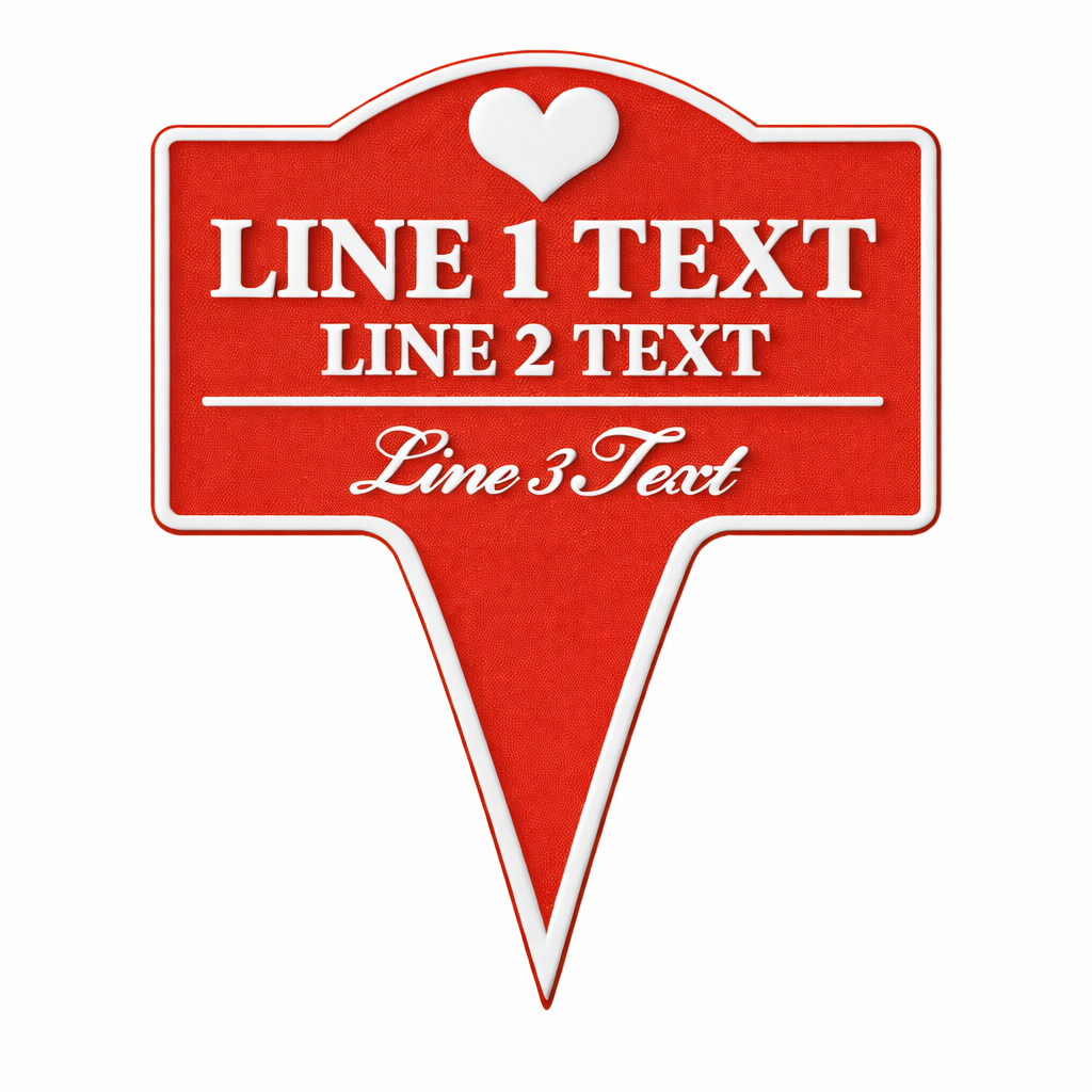 Personalized Heart Yard Stake Sign
