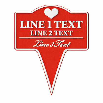 Personalized Heart Yard Stake Sign