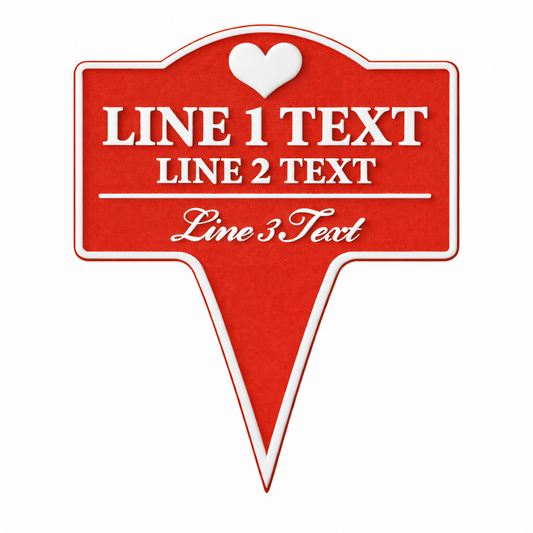 Personalized Heart Yard Stake Sign