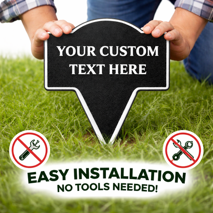 Custom Yard Stake Sign – 8"x10", 10"x12", 11"x13", Easy Install, Weatherproof, Made in USA