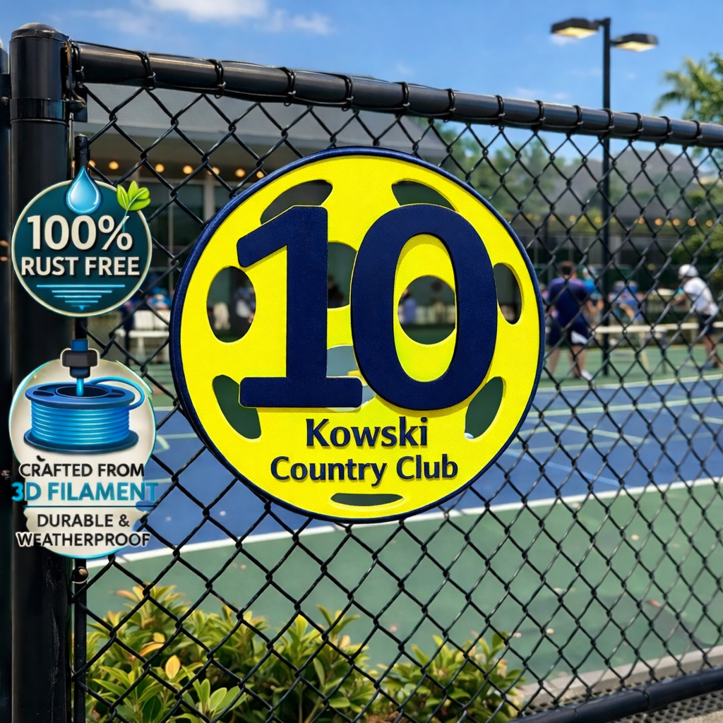 Custom Pickleball Court Number Marker