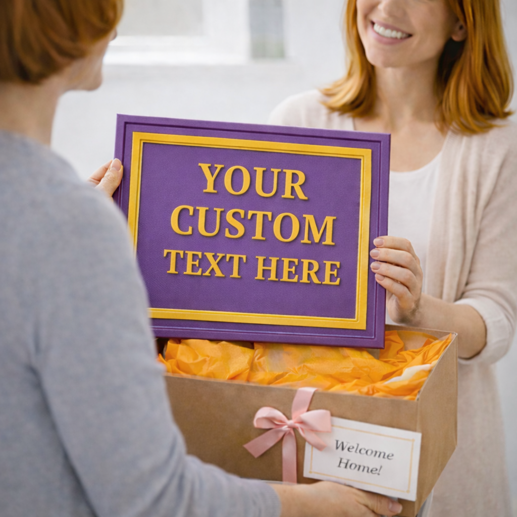 Custom Text Plaque Sign – Raised 3D PETG Plaque
