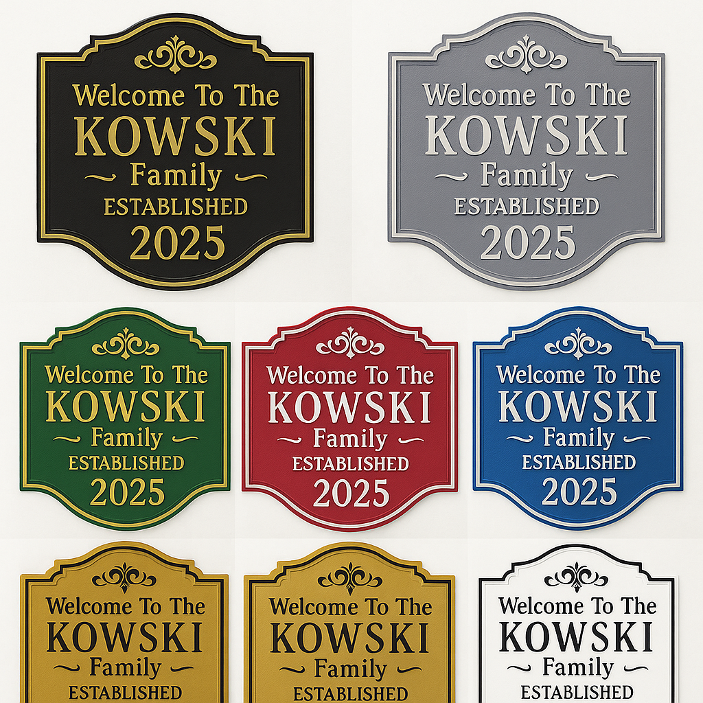 Custom Family Name Plaque – Established Sign