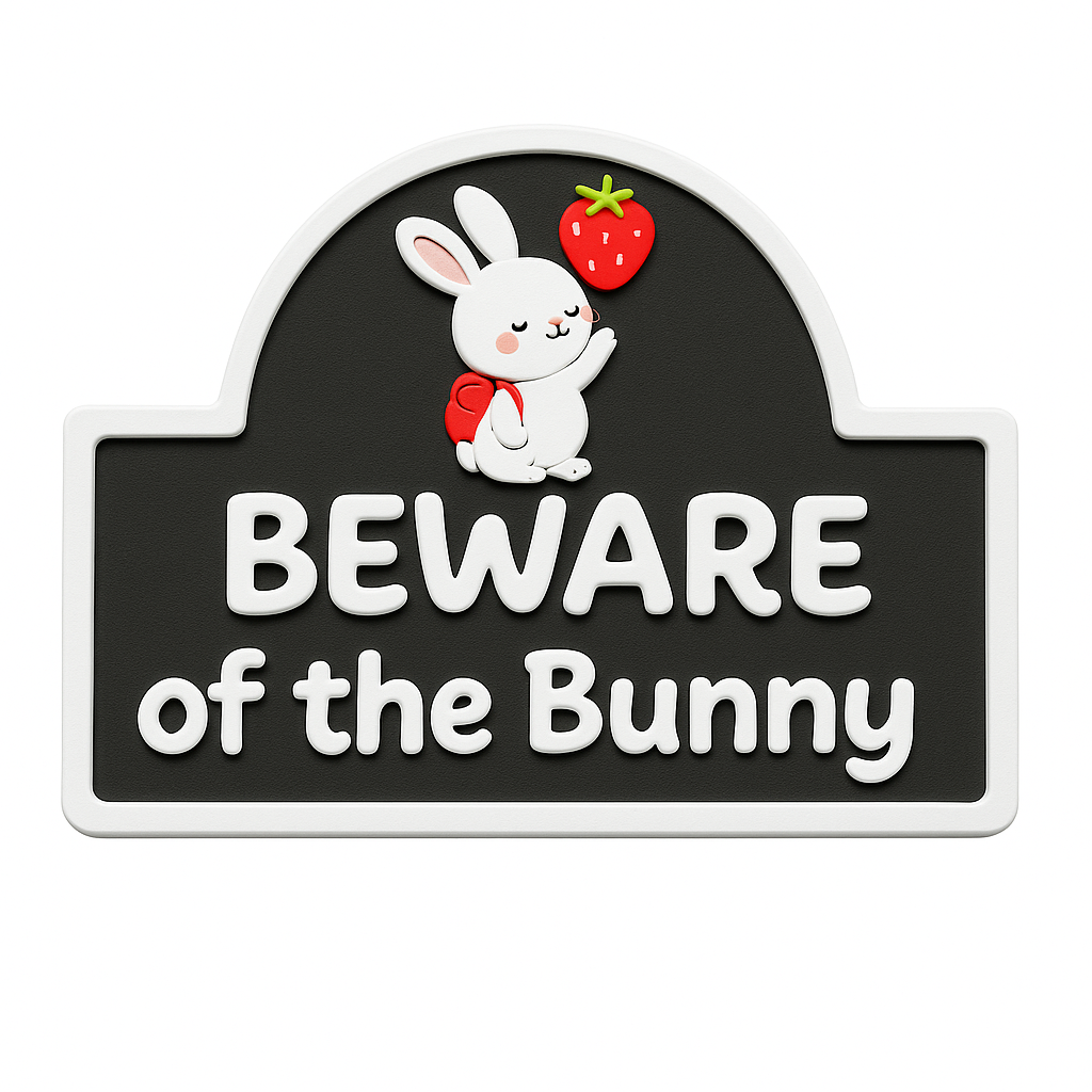 Beware of the Bunny Sign – Cute Rabbit Decor