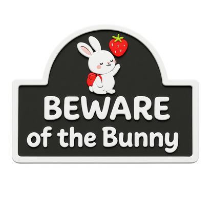Beware of the Bunny Sign – Cute Rabbit Decor
