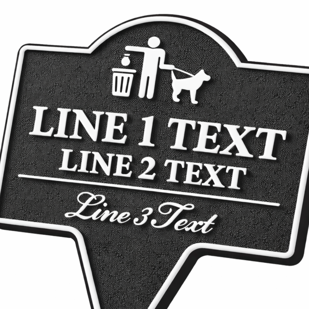 Dog Waste Yard Sign – Pick Up After Dog