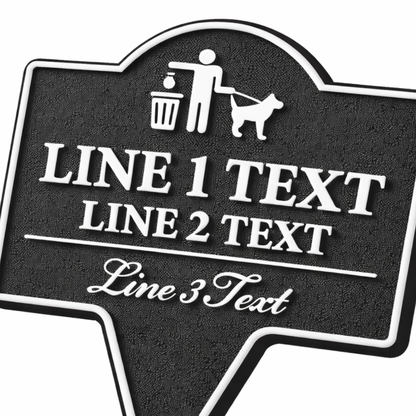 Dog Waste Yard Sign – Pick Up After Dog