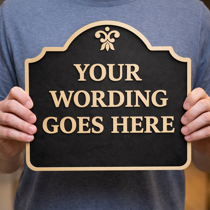 Custom Decorative Wall Sign – Personalized Text, Multiple Sizes, Colors & Mounting Options, Indoor/Outdoor, Made in USA