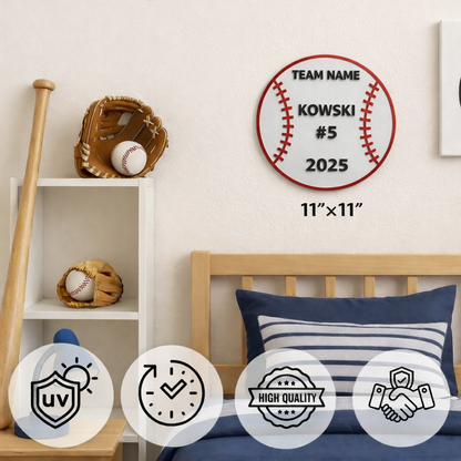 Personalized Baseball Name Sign
