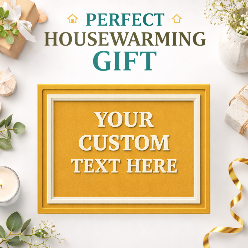 Custom Text Plaque Sign – Raised 3D PETG Plaque