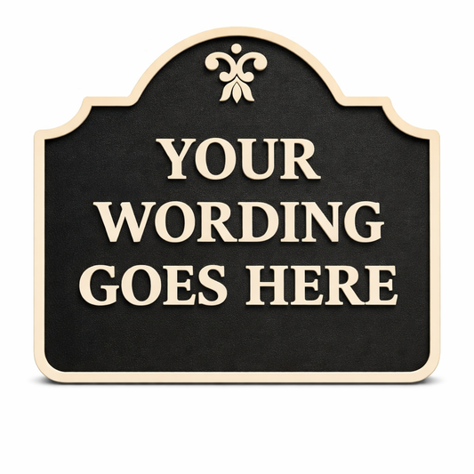 Custom Decorative Wall Sign – Personalized Text, Multiple Sizes, Colors & Mounting Options, Indoor/Outdoor, Made in USA