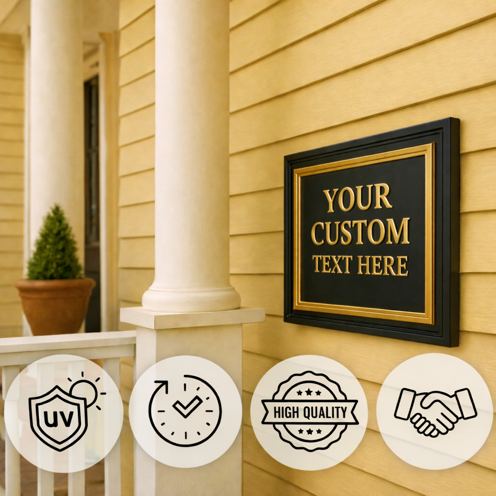 Custom Text Plaque Sign – Raised 3D PETG Plaque