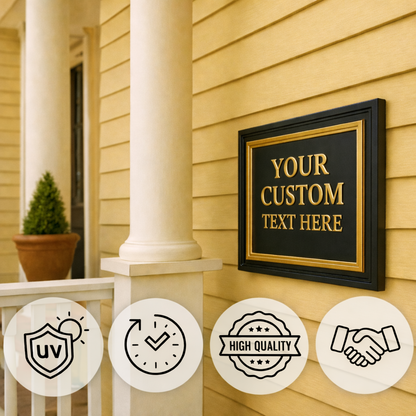 Custom Text Plaque Sign – Raised 3D PETG Plaque