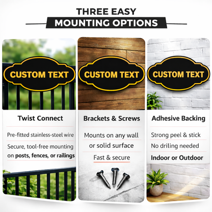Custom Text Sign – Decorative Name Plaque