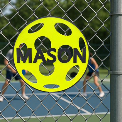 Custom Name Pickleball Sign, Twist Connect, Facility, Supplies, Signs, Gifts, Sports, Fence, Nets, Color Options, Made in USA, 3D PETG, 11''