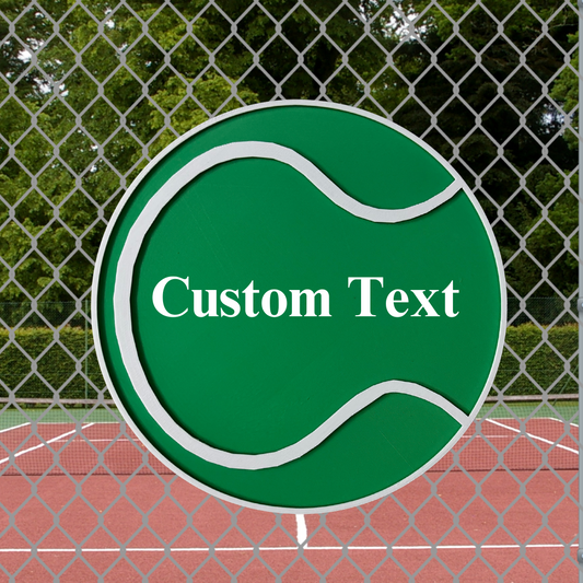 Large Custom Name Tennis Sign 11'' X 11''-Quick Connect, Unique, Facility, Supplies, Signs, Fence, Nets