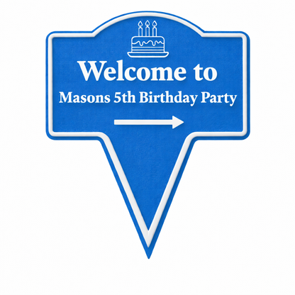 Birthday Yard Stake Sign – Welcome Party Direction