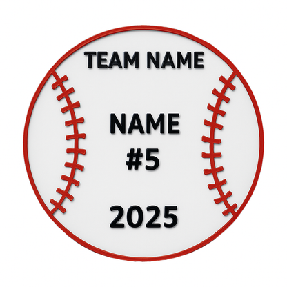 Custom Baseball Team Sign – 6"x6" or 11"x11", Easy Install, All-Surface Mount, All-Weather, Non-Rusting PETG, For Dugouts, Fields, or Rooms