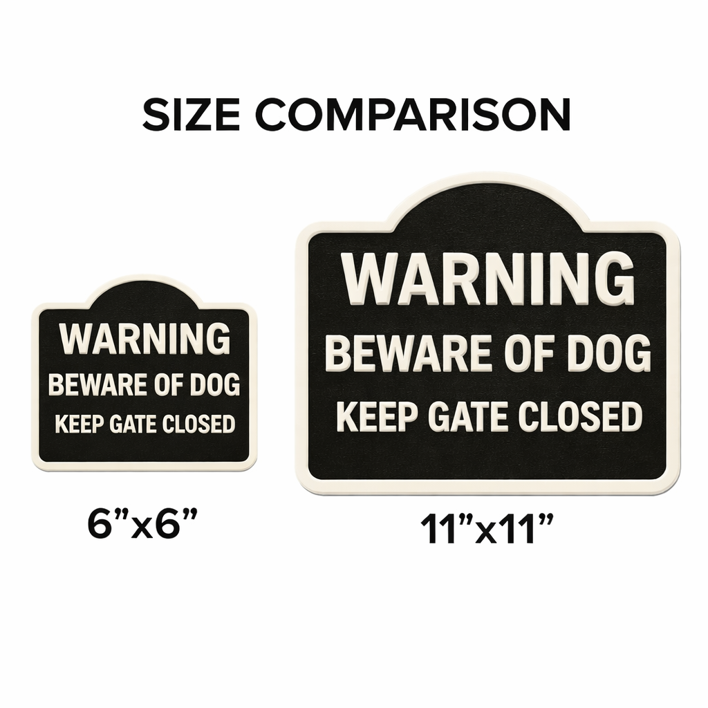 Keep Gate Closed Dog Warning Sign