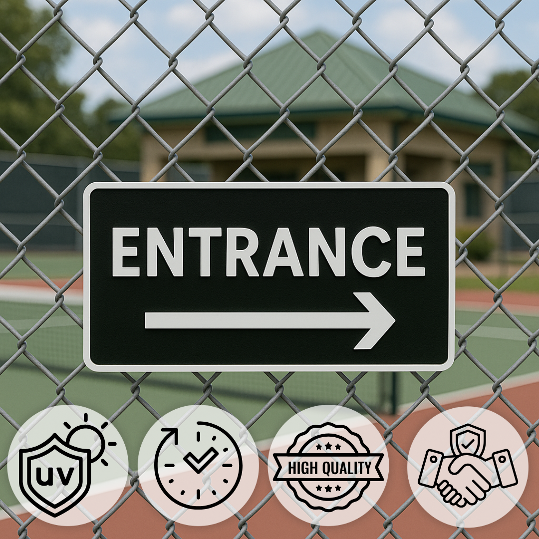 Entrance Right Arrow or Left Arrow –11"x5", Easy Install, All-Surface Mount, Non-Rusting PETG, For Offices, Businesses, or Facilities