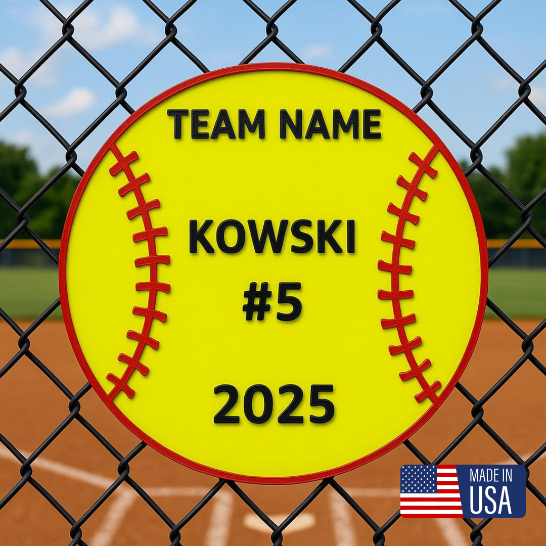 Personalized Softball Team Sign – Custom Decor