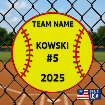Personalized Softball Team Sign – Custom Decor